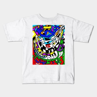 Abstract cat Kids T-Shirt